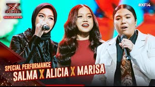 Salma X Alicia X Marisa  Bunga Hati  Gala Live Show 10  X Factor Indonesia 2024 [upl. by Ane]