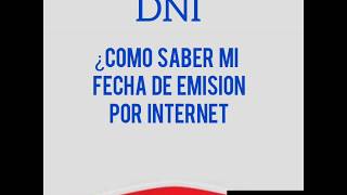 COMO SABER LA FECHA DE EMISIÓN POR INTERNET [upl. by Aneehsram699]