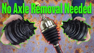 DIY Car Axle Boot Repair Replacement NO AXLE REMOVAL NEEDED [upl. by Esoranna]