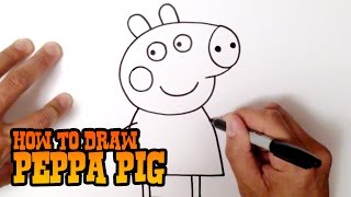 How to Draw Peppa Pig  Step by Step Video Lesson [upl. by Lohse]