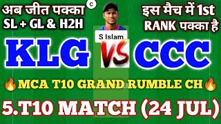 klg vs ccc dream11 prediction  klg vs ccc  klg vs cccc dream11 team  klg vs ccc dream11 [upl. by Marentic]