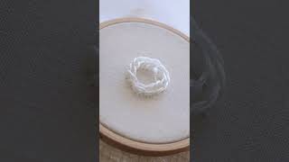 Embroidery training  Looped stem stitch shortsvideo embroidery [upl. by Lebyram]