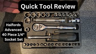 Quick Tool Review Halfords Advanced 40 Piece 14quot Socket Set [upl. by Noemi]