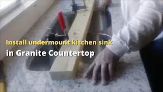 How To Install An Undermount Kitchen Sink To A Granite Countertop Step By Step [upl. by Eldwin]