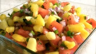 Pineapple Salsa  Healthy Recipe [upl. by Aihtibat]