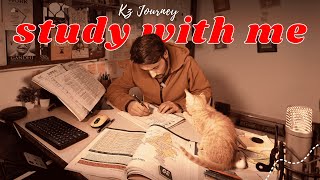 🔴 LIVE 12 HOUR study with me 🐱‍💻🌧 rain sounds amp Pomodoro 50 amp 10  75 HARD UPSC CHALLENGE  DAY 32 [upl. by Llenrub]