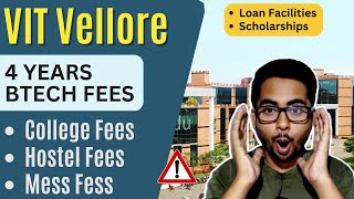 VIT Vellore  Fee Structure For BTech 2023 With Hostel  Campus Tour  Admission 2023  VITEEE 2023 [upl. by Ray]