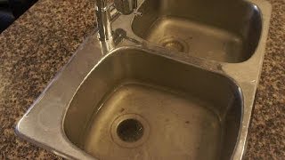 Clogged Drain  How to unclog a clogged kitchen sink easy fix [upl. by Nosreg993]