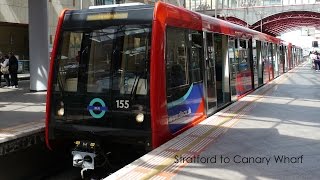 London Docklands Light Railway 154 Stratford to Canary Wharf [upl. by Dachy]