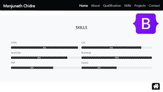 Bootstrap Design Responsive Personal Portfolio Website Part4  Skills Section [upl. by Enitnatsnoc458]