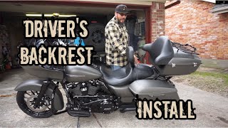 HARLEYDAVIDSON DRIVER BACKREST  INSTALL  2019 ROADGLIDE SPECIAL [upl. by Tillfourd209]