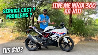 Bmw G310RR Ownership Review 🔥  Service cost  Mileage Cons [upl. by Zarihs793]