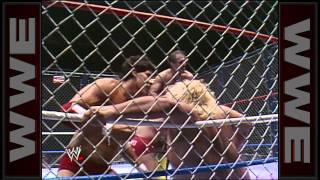 Bruno Sammartino and Tito Santana vs Randy Savage and Adrian Adonis  Cage Match [upl. by Terza]