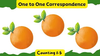 One to One Correspondence  Counting Numbers 1 to 5 [upl. by Galligan]