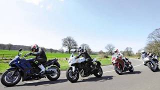 Suzuki GSX1250F v CBF1000GT v VFR1200 v FZ1 Fazer [upl. by Bove]