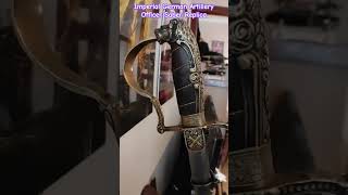 imperial German Prussian artillery Officer saber replica history military german sword music [upl. by Krause117]