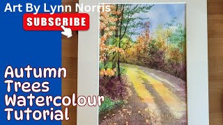 How To Paint Autumn Landscapes In Watercolour [upl. by Ecirtap]