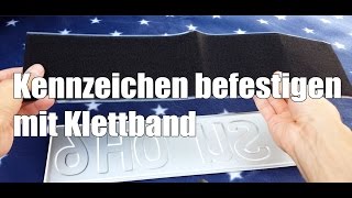 Kennzeichen Nummernschild mit Klettband befestigen [upl. by Brasca]