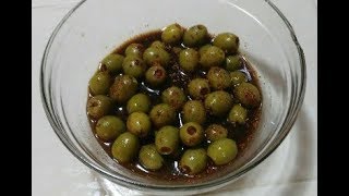 Aceitunas con salsa Inglesa limón y Chile Tajín [upl. by Noeht]