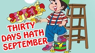 Thirty Days Hath September  Animated Nursery Rhyme in English [upl. by Nolita271]