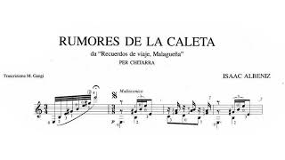 Isaac Albeniz  Rumores de la Caleta  Trans M Gangi  Score Video [upl. by Bravin]