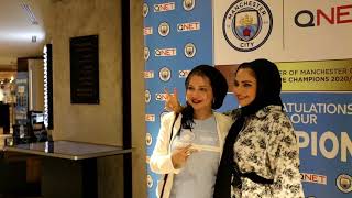 QNET x MCFC I إحتفال كيونت مع أبطال الدوري الإنجليزي الممتاز في دبي [upl. by Ahael]