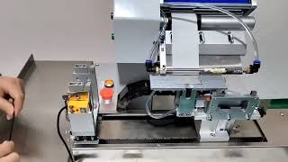 Cable sticker folding labeling machine [upl. by Lodmilla836]