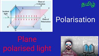 Polarisation plane polarised light Class 12 physics Tamil RD Academyunit7 Wave optics [upl. by Atiuqel342]