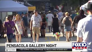 Gallery Night attracts crowds in Pensacola [upl. by Eillit73]