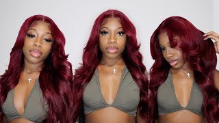 Burgundy 99j Body Wave Wig  Step by Step Tutorial  RECOOL HAIR [upl. by Naesyar]