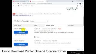 How to Download Printer Driver amp Scanner Driver  Ricoh Printer  Driver Download  Ricoh [upl. by Vivi]