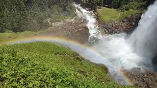 Regenbogen Krimmler Wasserfälle Natur Wandern Wasserfall Österreich Wasser Nationalpark Hohe Tauern [upl. by Pris]