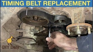 Daihatsu Fourtrak F78 28td Timing belt replacement [upl. by Wilek118]