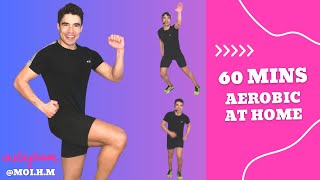 60 MIN AEROBIC WORKOUT  Pierde PESO  Quema Grasa [upl. by Harrod]