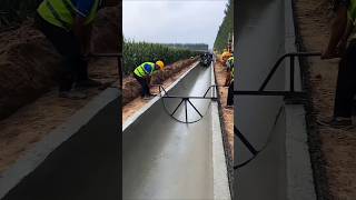 Water channel expansion joint construction  good tools and machinery make work more efficient [upl. by Royce]