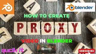 How to create a proxy in BLENDER [upl. by Ohcirej]