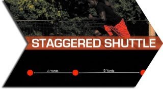 STAGGERED SHUTTLE  FOOTBALL SPEED TRAINING [upl. by Yaral154]