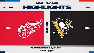 NHL Highlights  Red Wings vs Penguins  November 13 2024 [upl. by Nnyleuqcaj15]