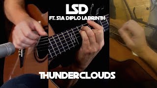 Kelly Valleau  Thunderclouds LSD ft Sia Diplo Labrinth Fingerstyle Guitar [upl. by Ttenaj857]