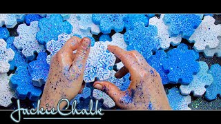 Enjoy these Beautiful Snowflakes  Satisfying Gym Chalk Crush  JackieChalk ASMR S1E53 [upl. by Revlis]