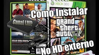 Como instalar  GTA V  NO HD EXTERNO XBOX360 RGH JTAG [upl. by Nosnibor]