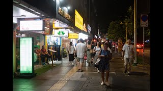 4K Walking tour Bangkok night vibrant on Sukhumvit road from Phrom Phong to Asok [upl. by Scornik747]