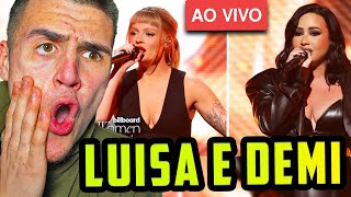 LUISA SONZA Performs quotChicoquot In English and DEMI LOVATO Sings Penhasco 2 na BillBoard [upl. by Atilef]