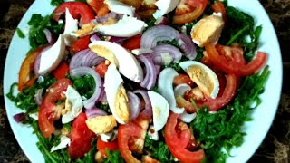 ENSALADANG PAKO WITH SALTED EGGS  FIDDLEHEAD FERN SALAD  MUST TRY [upl. by Adriane205]