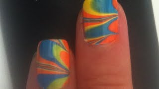 UÑAS Técnica Básica Diseño Mármol Water Marble Nails [upl. by Arolf247]