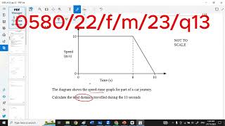 speed–time graph Calculate the total distance travelled during the 10 seconds [upl. by Oidale]