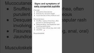 Signs and symptoms of early congenital syphilis [upl. by Broome]