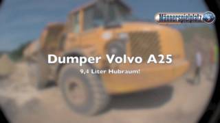 Dumper Volvo A25 das 6x6 angetriebe Offroad Monster durch den Tagebau selber steuern [upl. by Lynd]