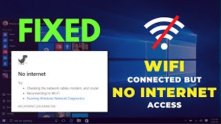 How to fix WIFI Connected but No Internet Access Problems on Windows 10 Laptop SOLVED [upl. by Zacharie343]