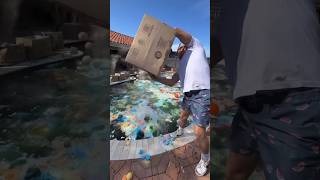 We filled my Pool with 10000 Bath Bombs👀😱Destroyed [upl. by Niuqram]